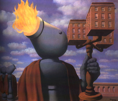 Título: Minotauro acariciando a una mujer. Autor: Ren Magritte