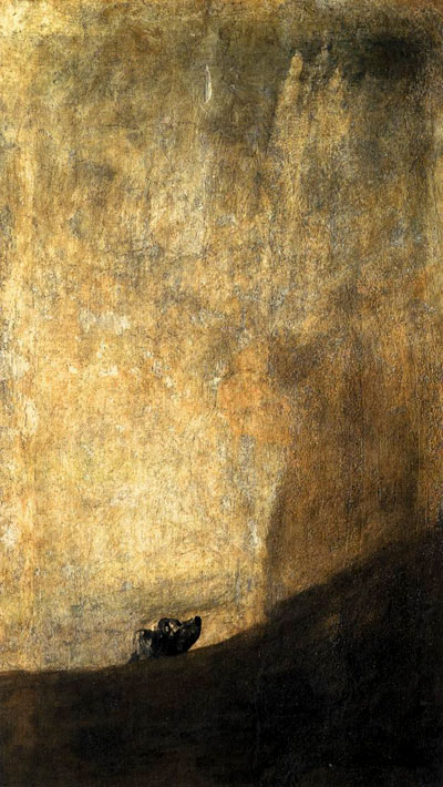 Francisco de Goya, de la serie Pinturas Negras (1819-1823), Perro semihundido.