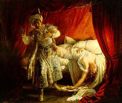 Othello y Desdemona. Alexandre Marie Colin, 1829. 