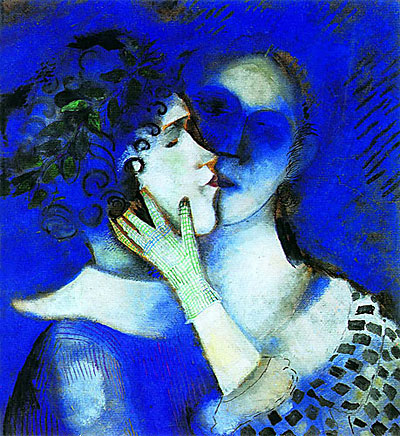 Marc Chagall - Blue lovers, 1914 