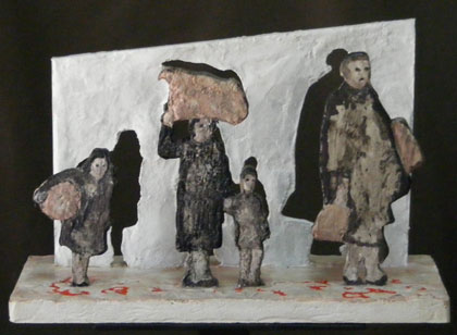 Exposición de esculturas “Migrantes” en el Archivo Municipal de Málaga, Adrián Montesantos